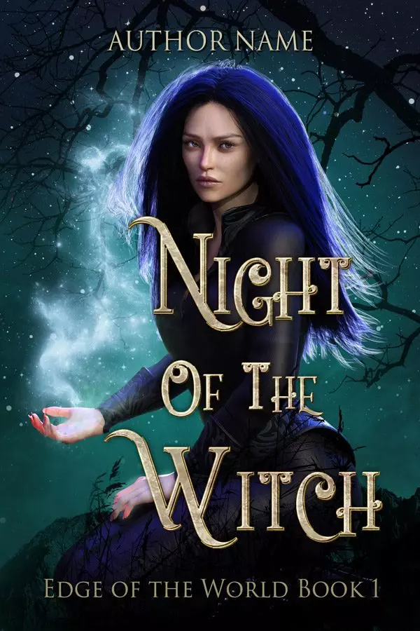 A fantasy witch book cover